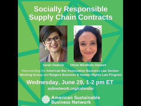 Socially Responsible Supply Chain Contracts