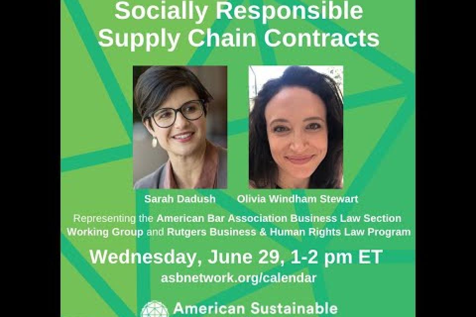 ASBN Live: Socially Responsible Supply Chain Contracts
