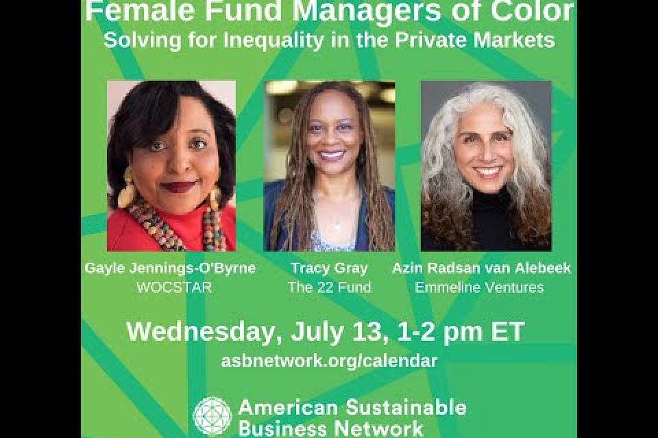 ASBN Live: Female Fund Managers of Color: Solving for Inequality in the Private Markets